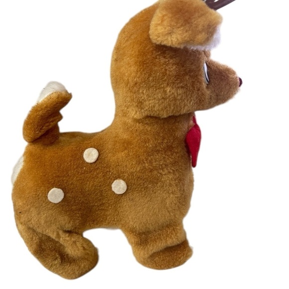 The Red Nose Reindeer Christmas Toy Vintage in Box S366 Red bow And Nose - Picture 3 of 8